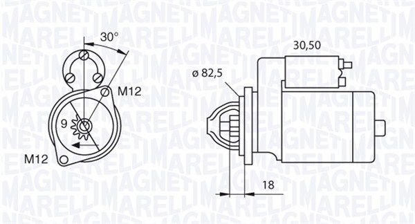 MAGNETI MARELLI Стартер 063521101380